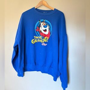 Kelloggs Frosted Flakes Tony the Tiger promotional crew sweatshirt sz XL 2007